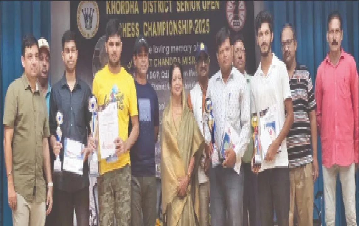  ଖୋର୍ଦ୍ଧା ଜିଲ୍ଲା ଓପନ୍ ଚେସ୍: ସମ୍ବିତ ବିଜେତା