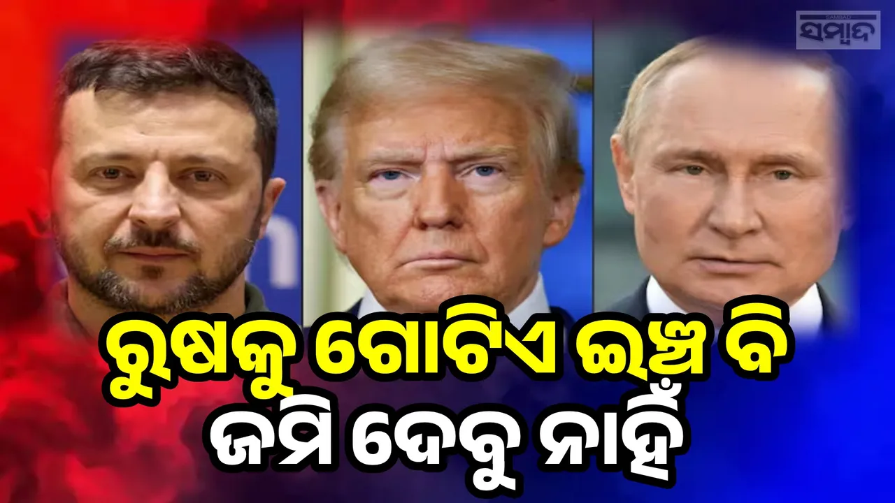  ରୁଷକୁ ଗୋଟିଏ ଇଞ୍ଚ ବି ଜମି ଦେବୁ ନାହିଁ: ଟ୍ରମ୍ପ୍-ପୁଟିନ୍‌ଙ୍କ ବୈଠକ ପୂର୍ବରୁ ଜେଲେନସ୍କିଙ୍କ ବୟାନ