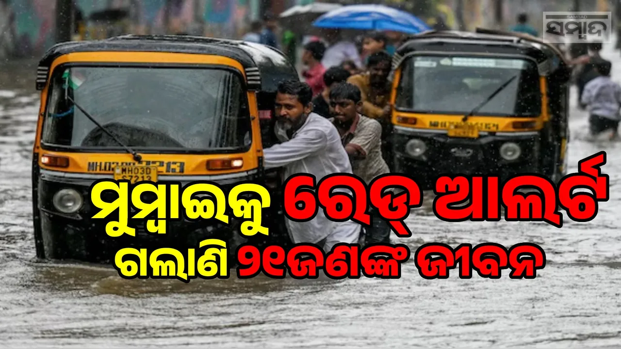  ବର୍ଷାରେ ବେହାଲ୍ ମୁମ୍ବାଇ: ଟ୍ରେନ୍-ବିମାନ ଚଳାଚଳ ବାଧାପ୍ରାପ୍ତ, କାମ ନଥିଲେ ଘରୁ ବାହାରିବାକୁ ମନା