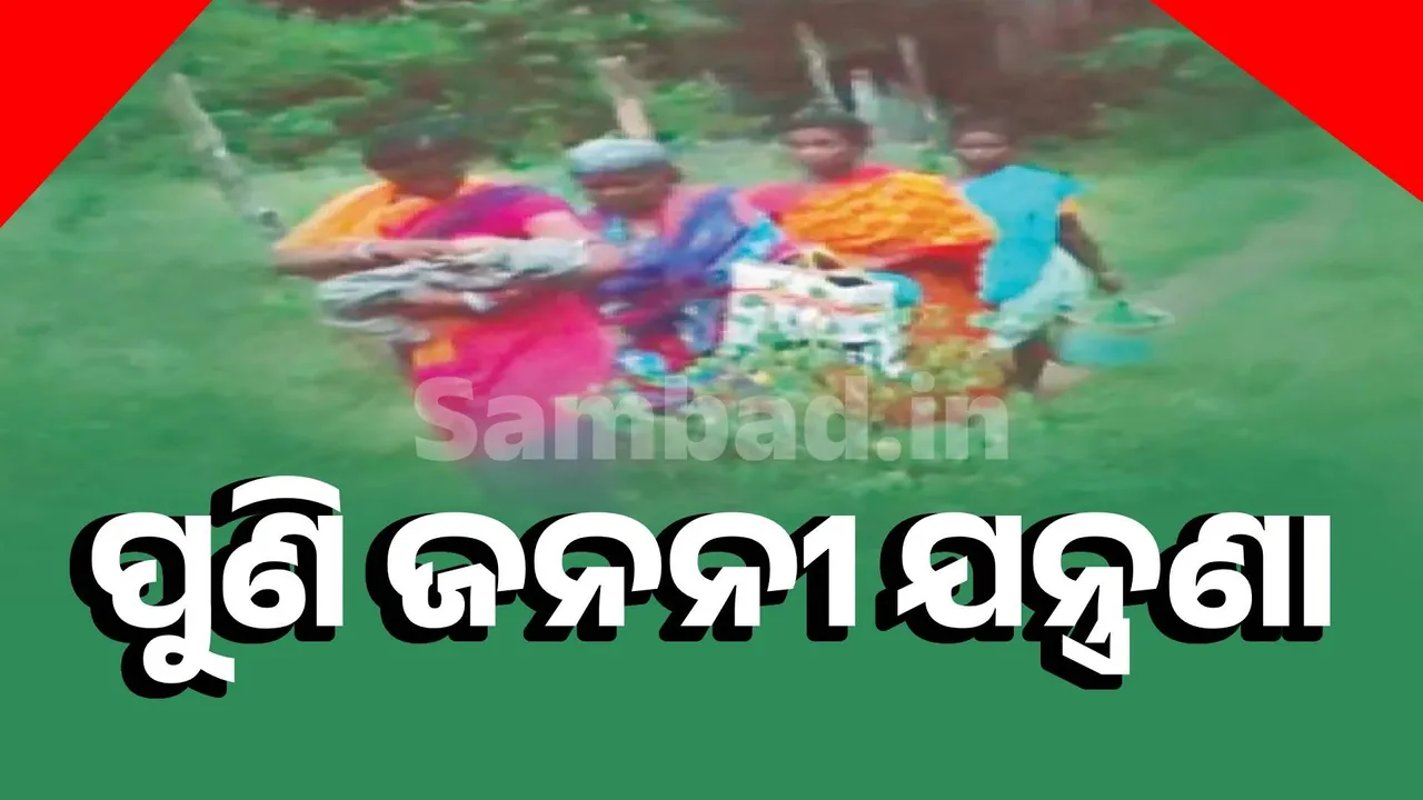  ଅଧାବାଟରେ ପ୍ରସବ କଲେ, ନବଜାତକକୁ ଧରି ପୁଣି ଚାଲିଲେ