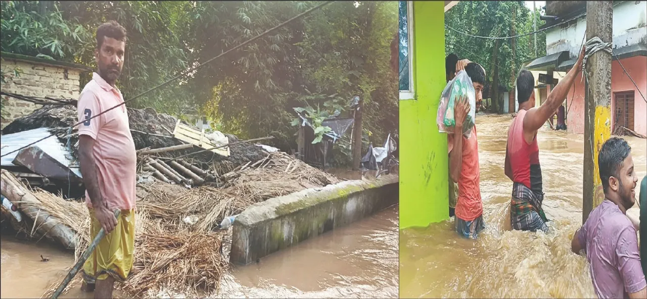  ଭୟଙ୍କର ରୂପ େନଲା ବୈତରଣୀ, କାଣୀ ନଦୀ: ଗଁାରେ ପଶିଲା ବନ୍ୟା ପାଣି
