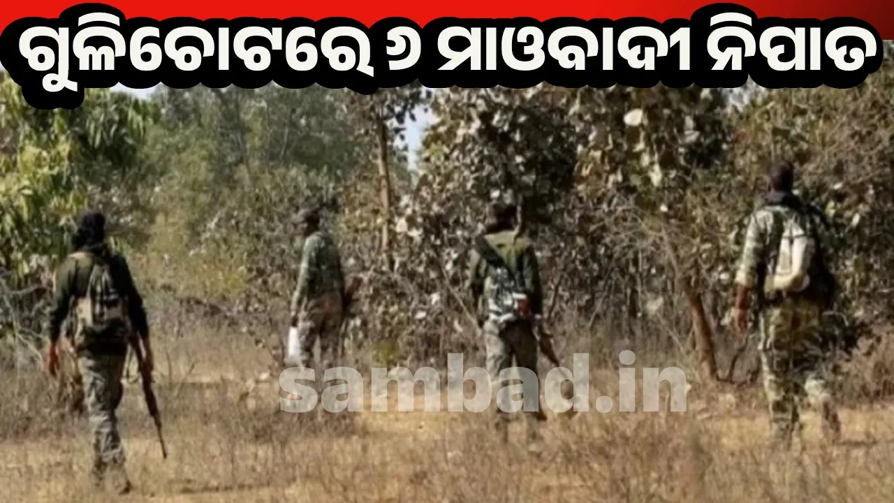  ସୁରକ୍ଷା ବାହିନୀକୁ ବଡ଼ ସଫଳତା: ନିପାତ ହେଲେ ୬ ମାଓବାଦୀ