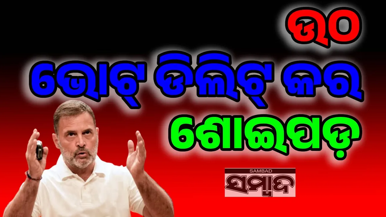  ରାତି ୪ଟାରୁ ଉଠ, ଭୋଟ୍‌ ଡିଲିଟ୍‌ କର ଓ ଶୋଇପଡ଼: ଭୋଟ୍‌ ଚୋରି ପ୍ରସଂଗରେ କହିଲେ ରାହୁଲ