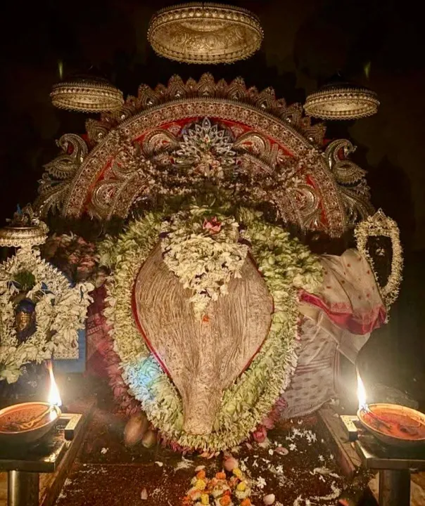  ମହାଳୟାରେ ଧବଳମୁଖୀ ବେଶରେ ଦର୍ଶନ ଦେଲେ ମା ସମଲେଶ୍ବରୀ