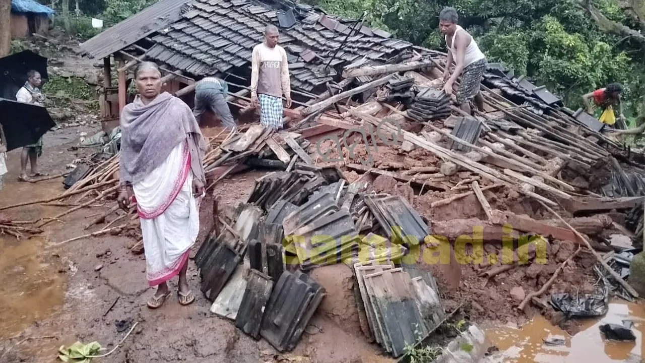  ବର୍ଷାରେ ଭାଙ୍ଗିଲା ଅସହାୟା ଦର୍ପଣୀଙ୍କ ଘର