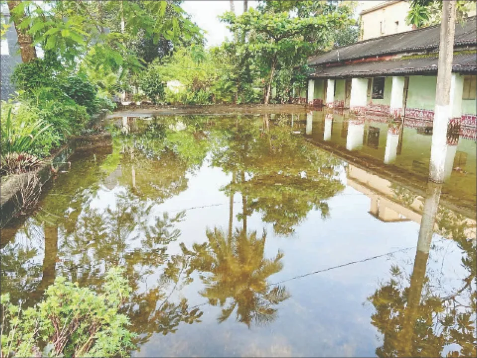  ଶ୍ରେଣୀଗୃହ ଆଗରେ କୃତ୍ରିମ ପୋଖରୀ