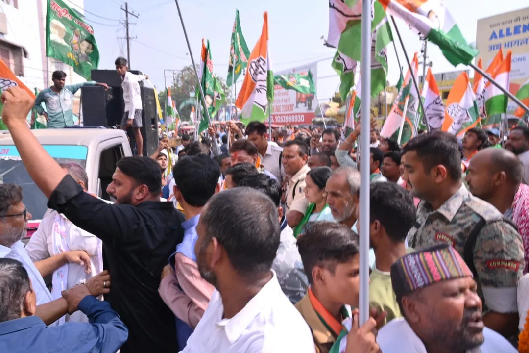  Campaign by a congress candidate Photograph: (credit : @ajeetsharmainc) 
