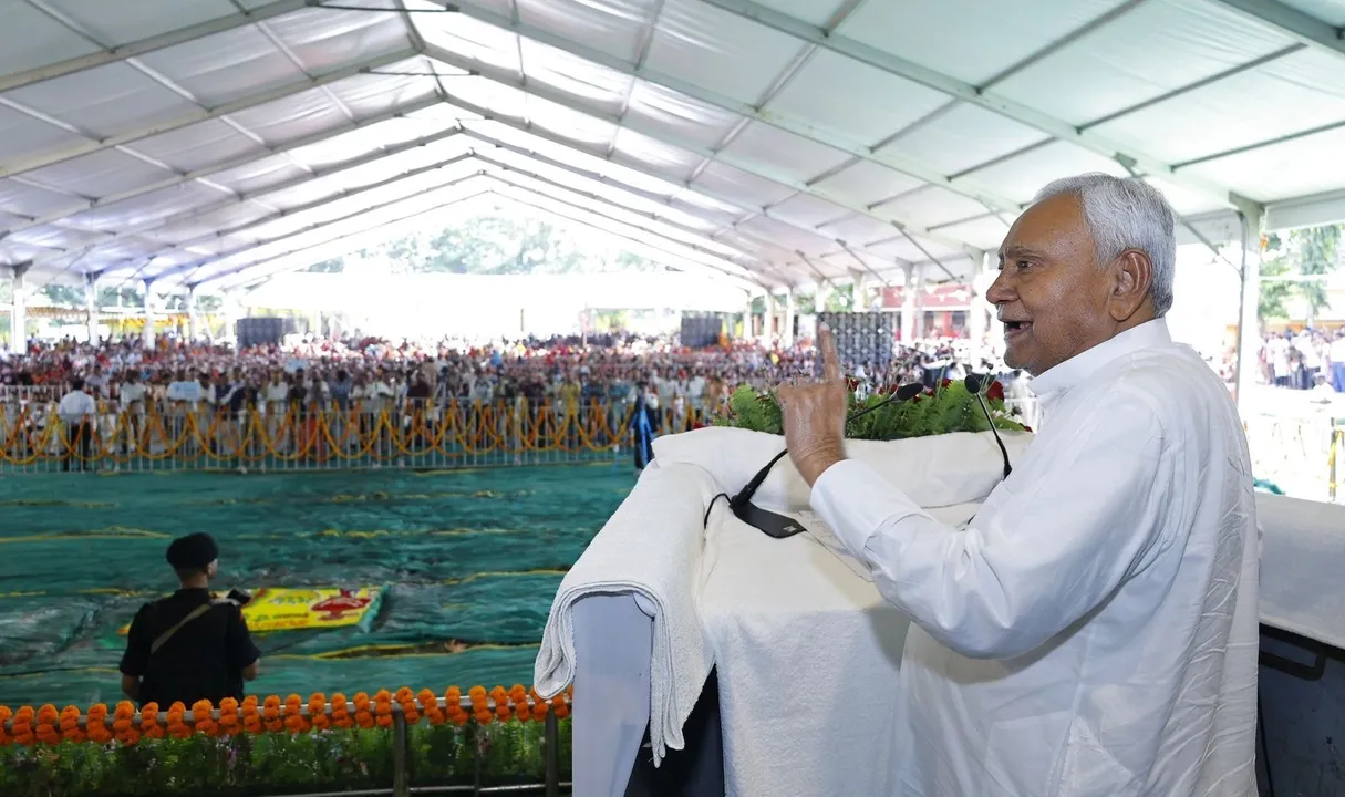  Nitish Kumar in a rally (file) Photograph: (@NitishKumar) 