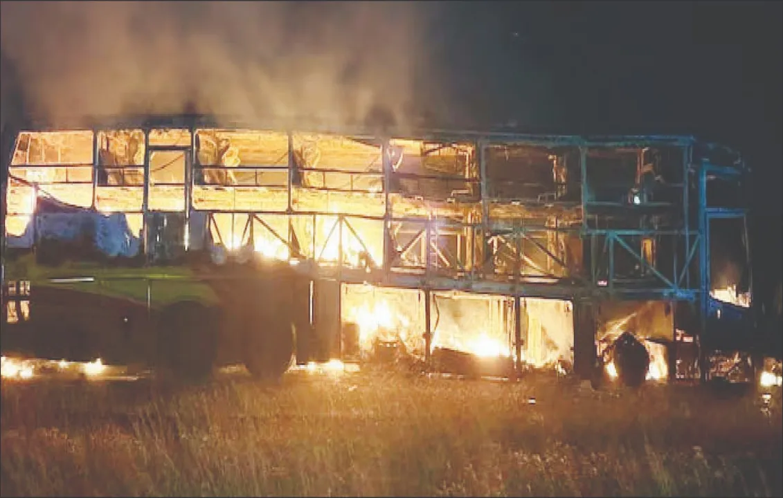  us catches fire in Andhra Pradesh: ଆନ୍ଧ୍ରରେ ଜଳିଗଲା ବସ୍‌: ୨୦ ମୃତ, ବାଇକ୍‌ ଧକ୍କା ପରେ ତେଲ ଟାଙ୍କିରେ ବି‌ସ୍ଫୋରଣ