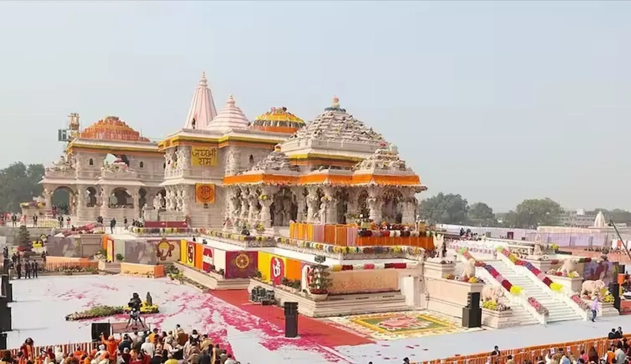  -ram-mandir-preparations-11-feet-flag-and-hoisting-ceremony Photograph: (@PTI) 