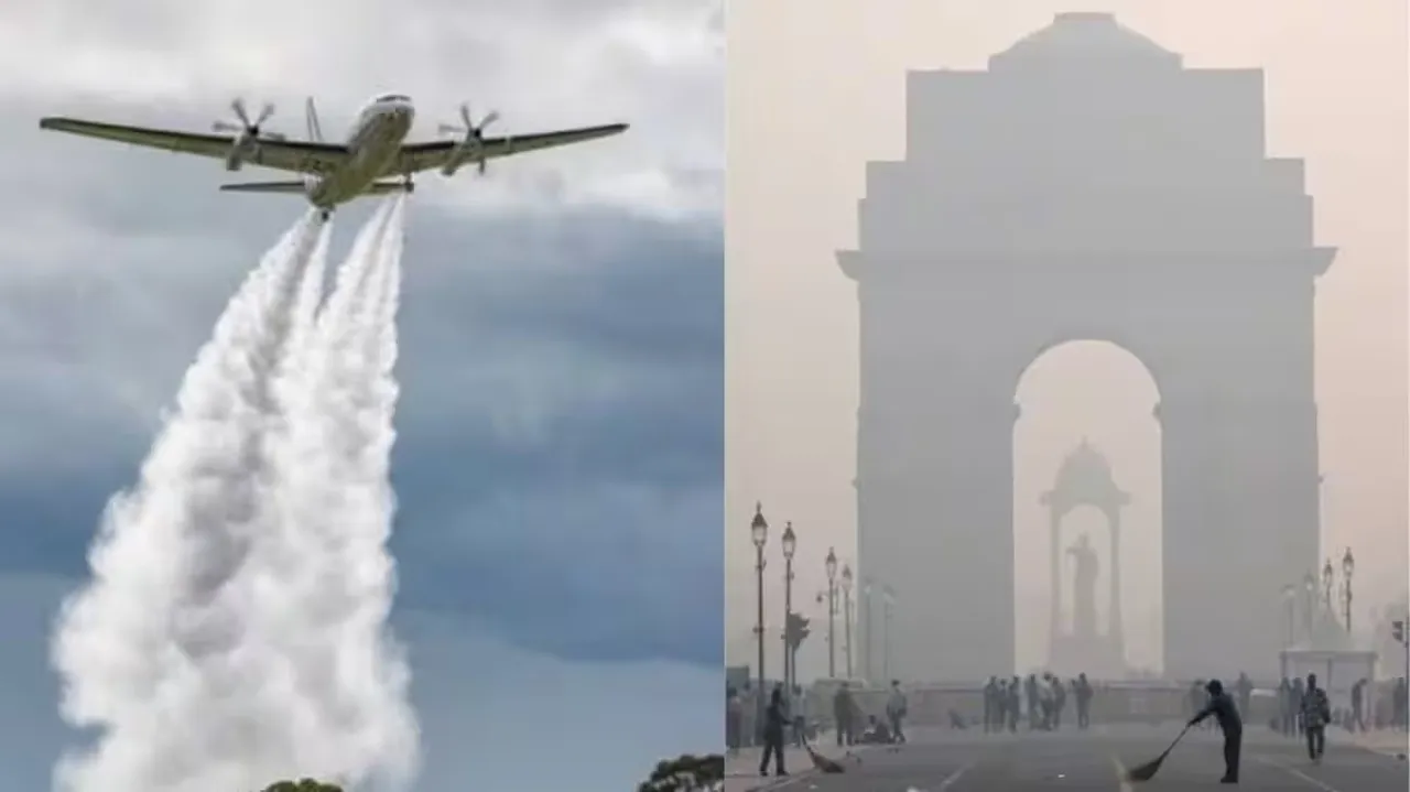  Cloud seeding in Delhi Photograph: (Image Courtey: zee news) 