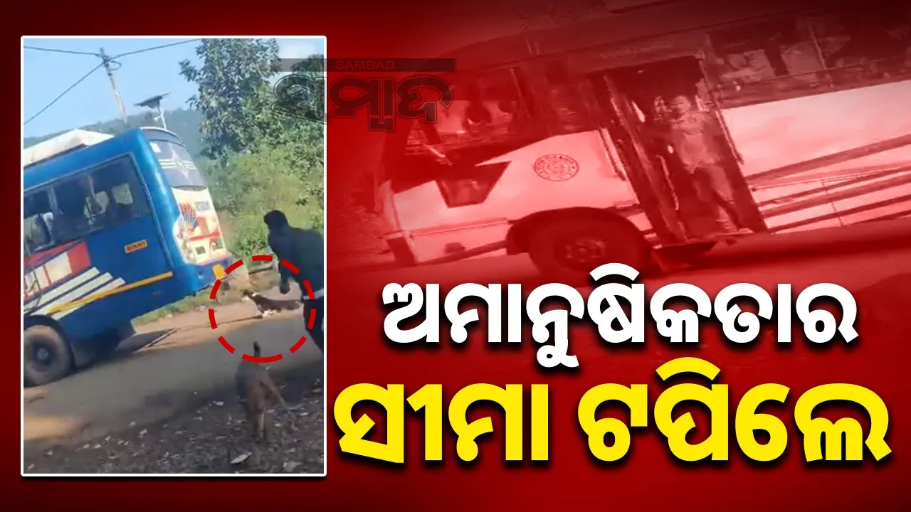  cruelty of bus driver Photograph: (sambad.in) 