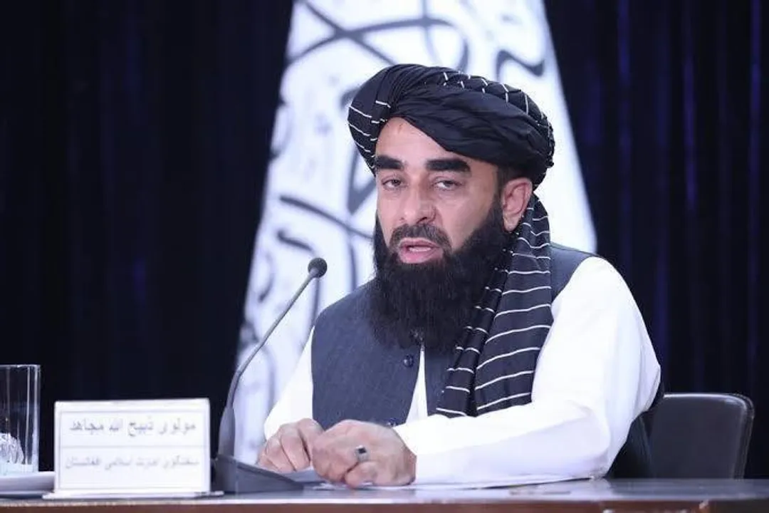 Zabihullah Mujahid, spokesperson for the Islamic Emirate of Afghanistan 