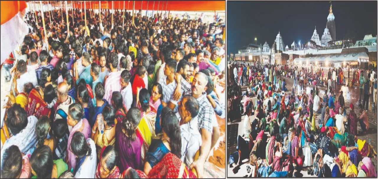  ଯନ୍ତ୍ରଣା ଦେଲା ପଞ୍ଚକ ଦର୍ଶନ: ଶ୍ରୀକ୍ଷେତ୍ରରେ ଅସମ୍ଭାଳ ଭିଡ଼, ଠେଲାପେଲା, ଘଣ୍ଟାଘଣ୍ଟା ଧରି ଛିଡ଼ାହେଲେ ଭକ୍ତ