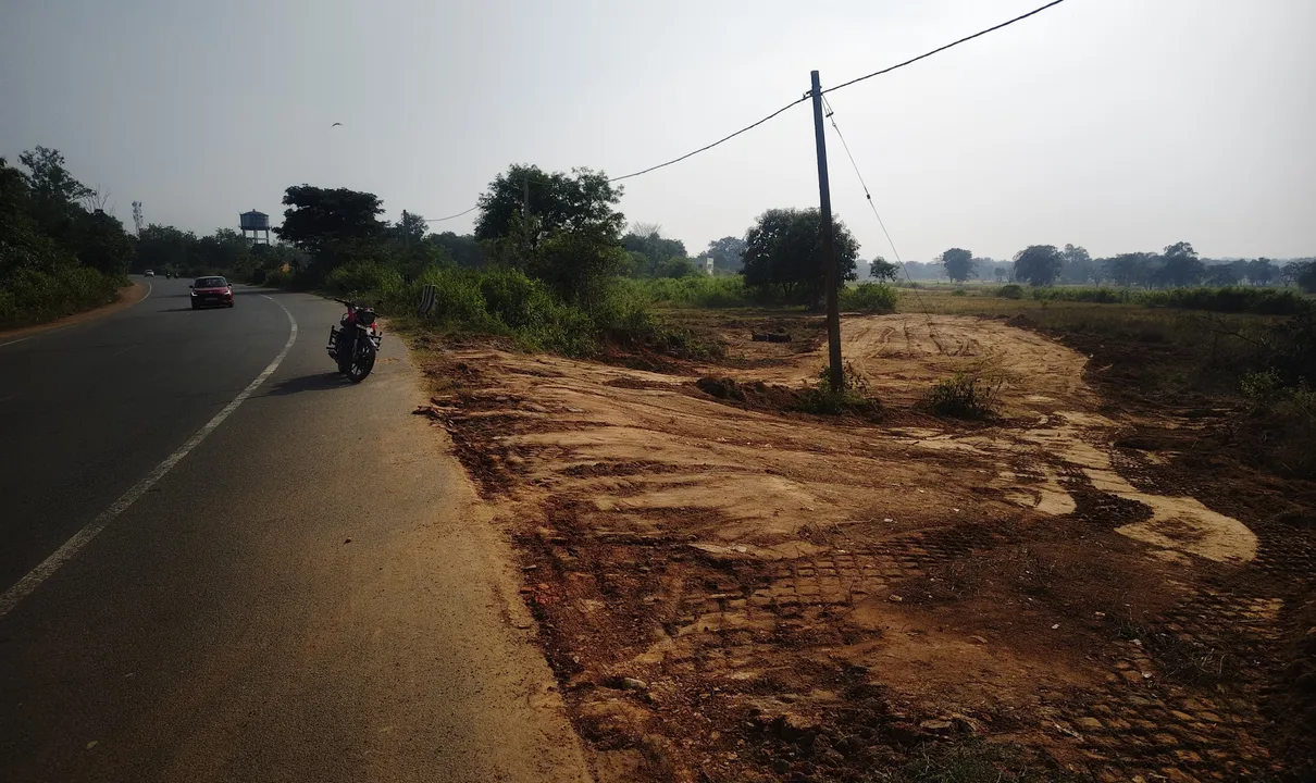  Road construction in Rairangpur. Photograph: (sambad.in) 