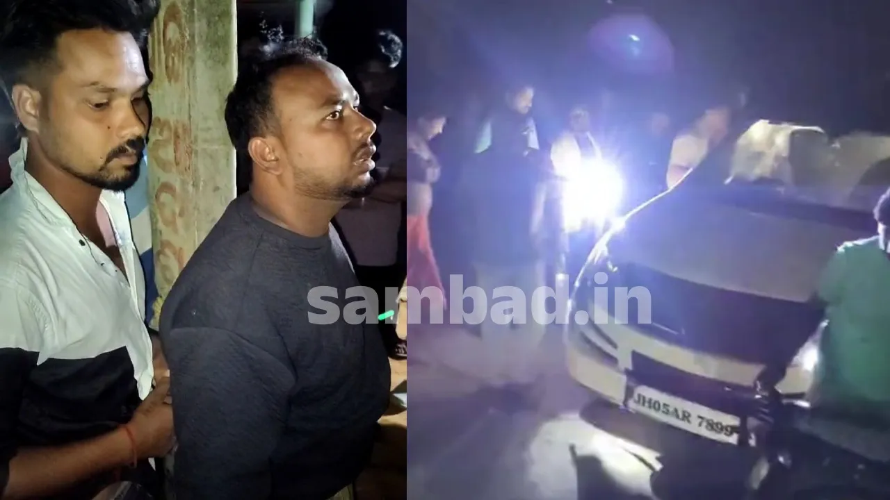  Thieves capture by villagers as handover to police in Mayurbhanj district. Photograph: (sambad.in) 