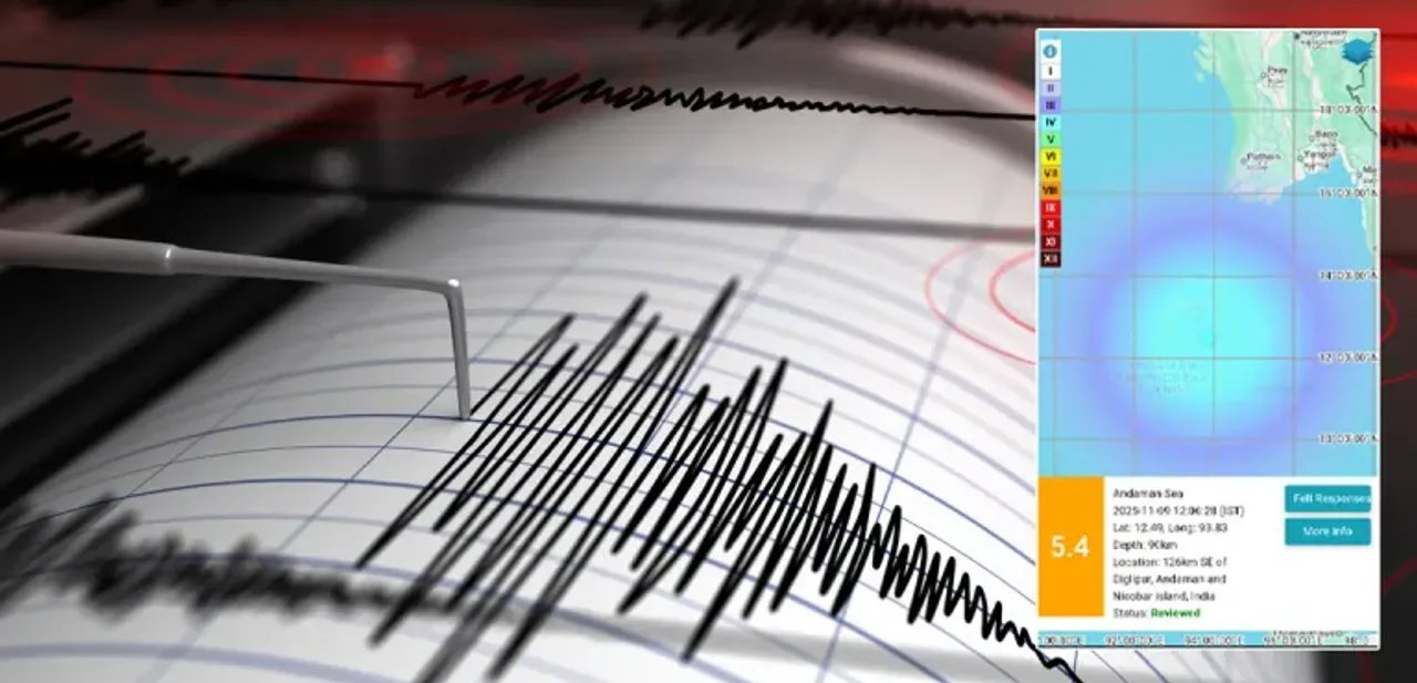  Earthquake in Andaman: Intensity 5.4 