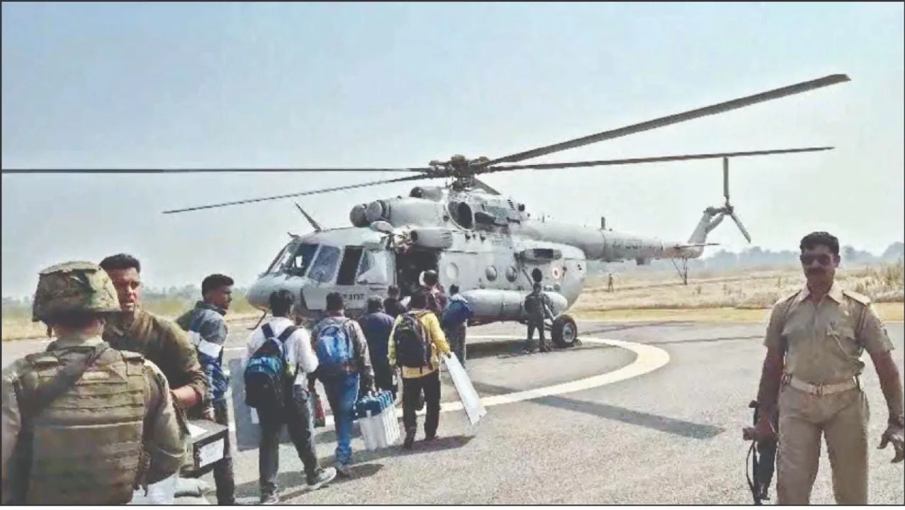  Voting in Nuapada today: ନୂଆପଡ଼ାରେ ମତଦାନ ଆଜି: ମାଓପ୍ରବଣ ୮ବୁଥ୍‌କୁ ହେଲିକପ୍ଟରରେ ଗଲେ ପୋଲିଂଦଳ