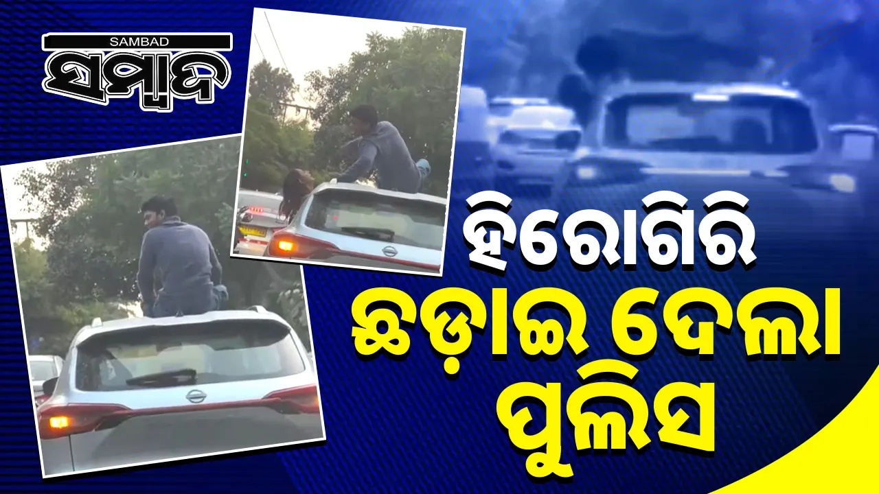  Delhi stunt Viral Video Photograph: (sambad.in) 