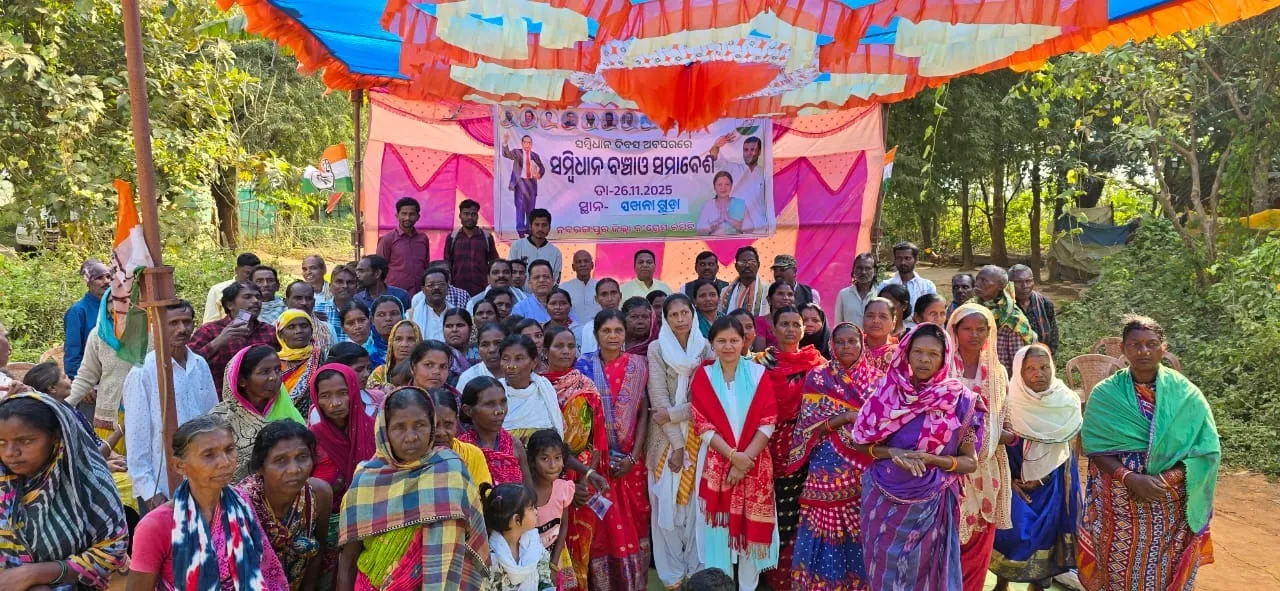  Nabarangpur congress meeting. Photograph: (sambad.in) 