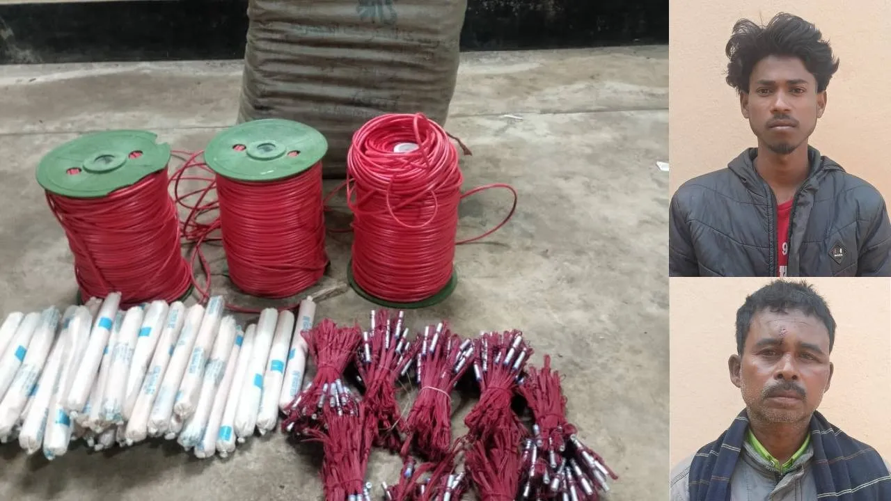  Two accuse arrested by Rairangpur police. Photograph: (sambad.in) 