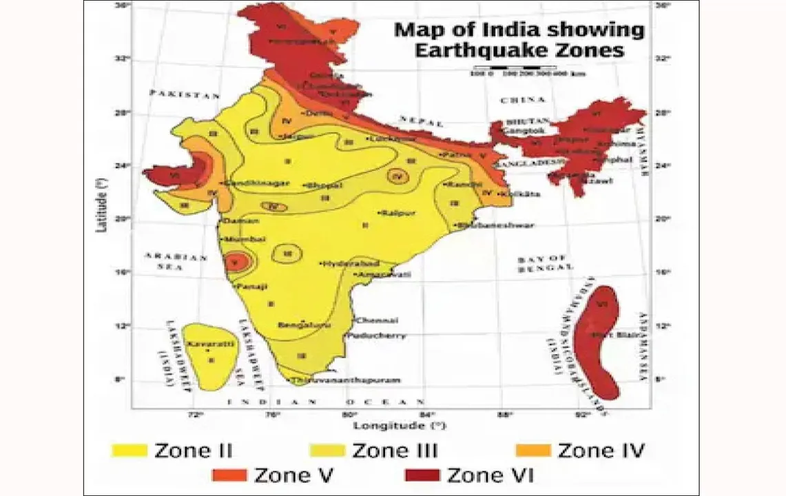  61% of India's area is earthquake-prone: ଭାରତର ୬୧% ଅଞ୍ଚଳ ଭୂକମ୍ପପ୍ରବଣ: ହିମାଳୟ ସର୍ବାଧିକ ବିପଜ୍ଜନକ