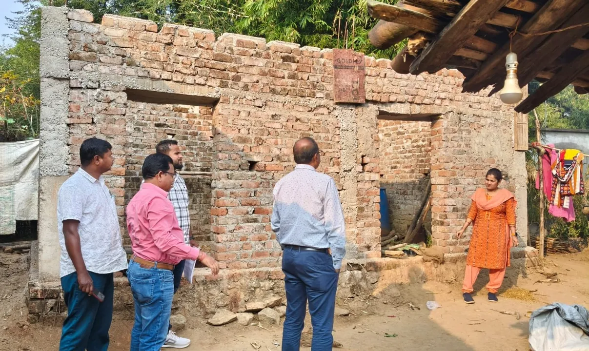  PMAY home waiting to complete in Jharigaon block of Nabarangpur district. Photograph: (sambad.in) 