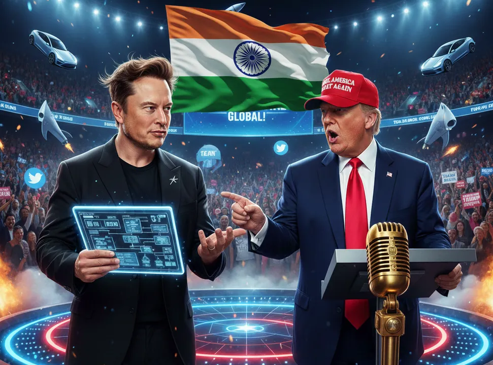  Elon Musk supports Indians Photograph: (AI generated) 