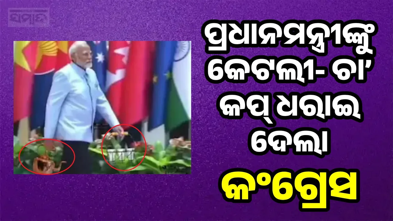  PM Modi As Chaiwala Photograph: (sambad.in) 