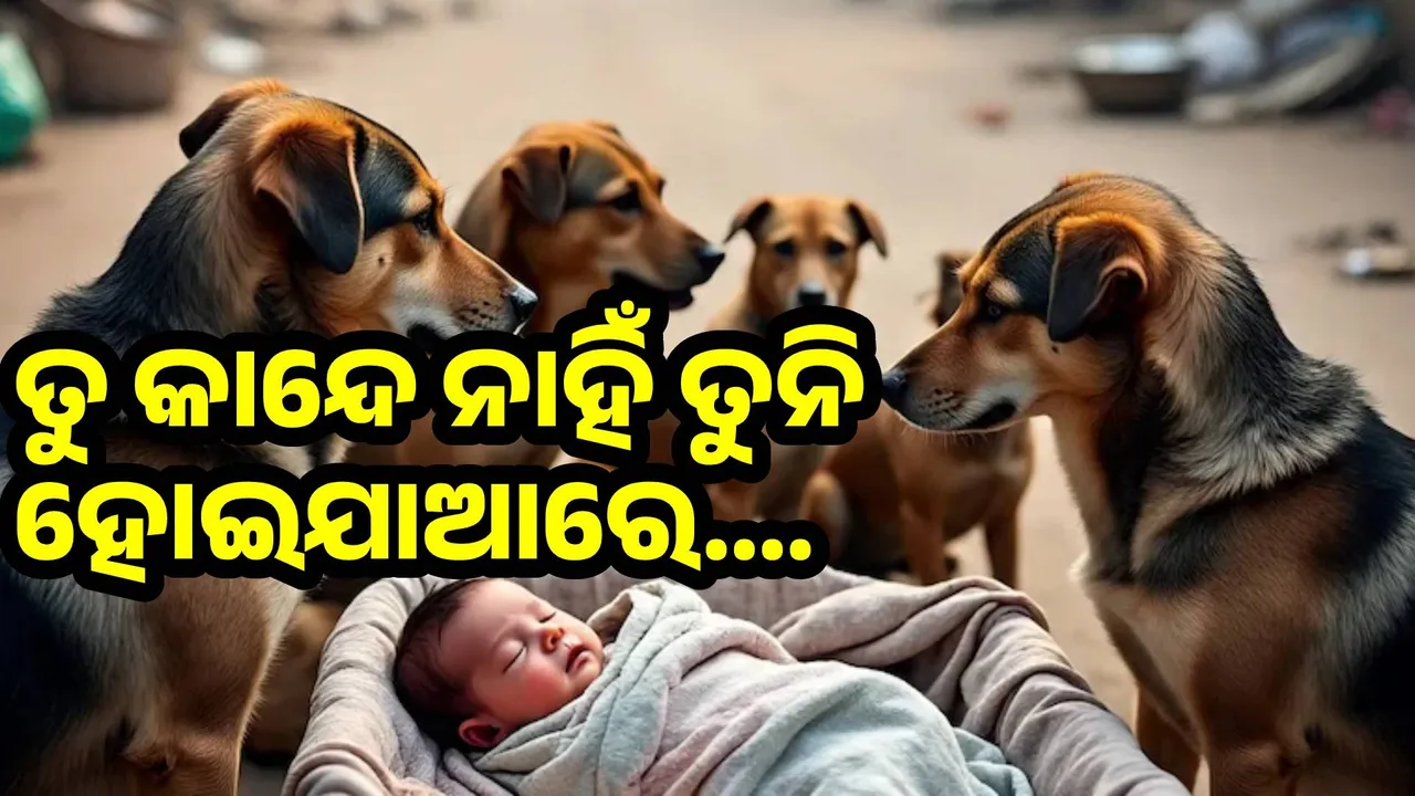  stray-dogs-saved-newborn-baby-life Photograph: (@sambad.in) 