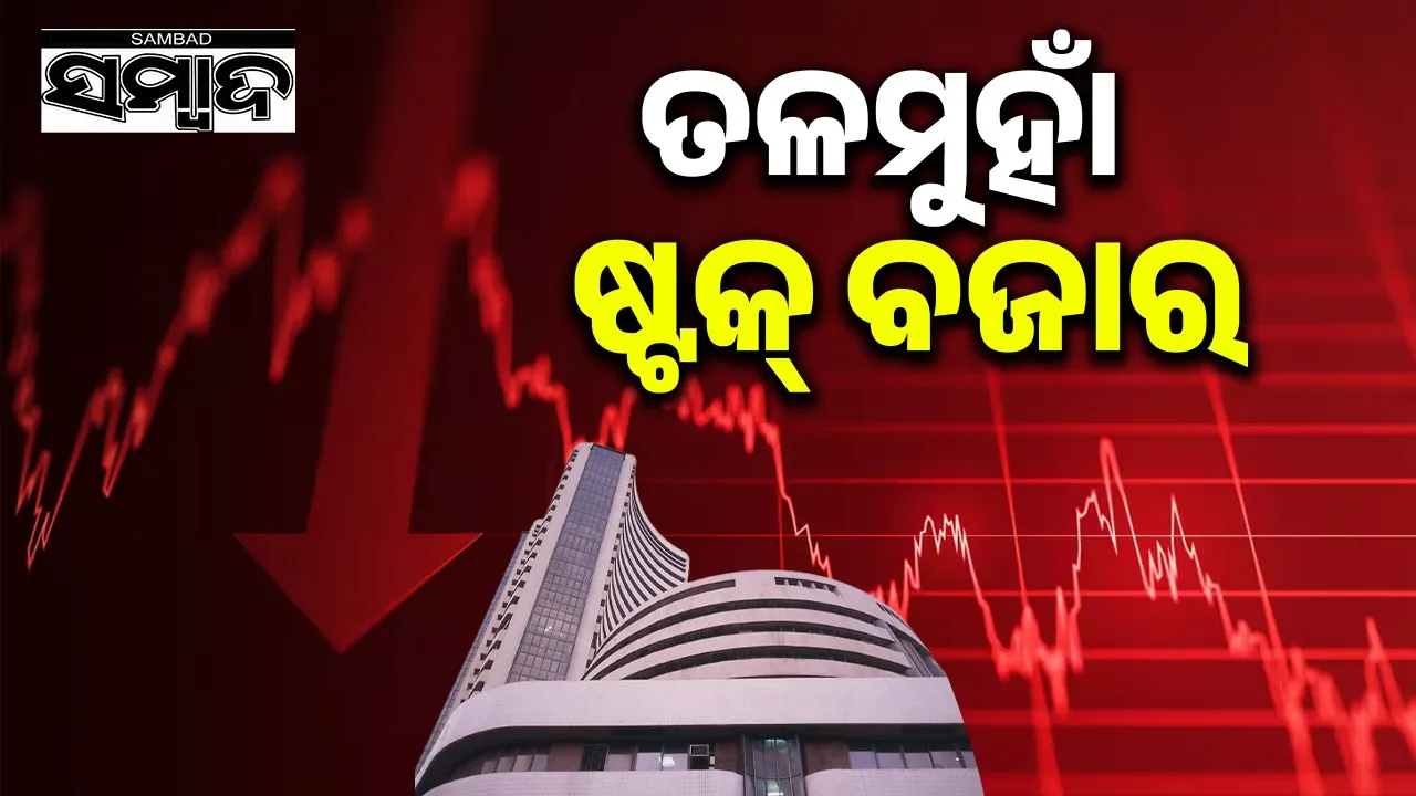  Stock market down: Exporters' shares fall due to increase in duty on rice Photograph: (sambad.in) 