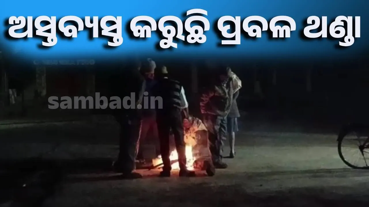  Cold waves in G Udayagiri continued. Photograph: (sambad.in) 