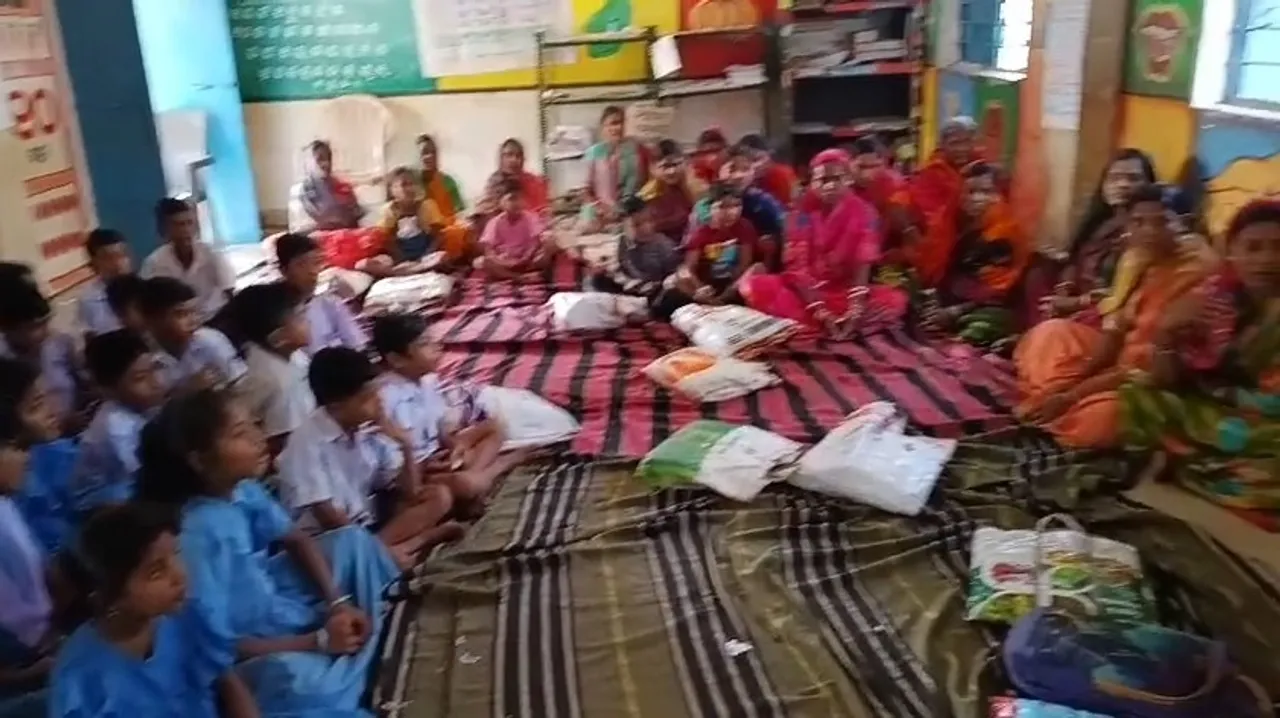  Parents demand action against teacher in Angul district. Photograph: (sambad.in) 