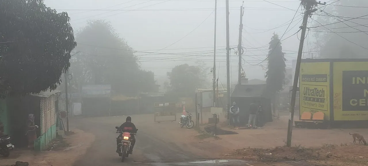  Dense fog in Koraput district. Photograph: (sambad.in) 