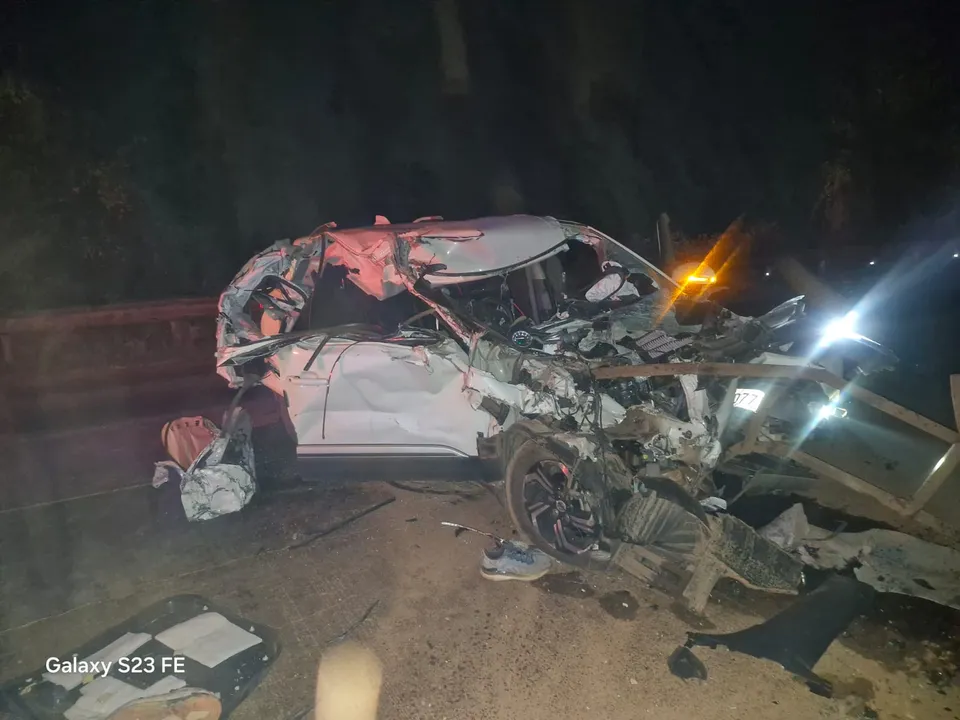  accident at basta, 2 persons seriously injured Photograph: (sambad.in) 