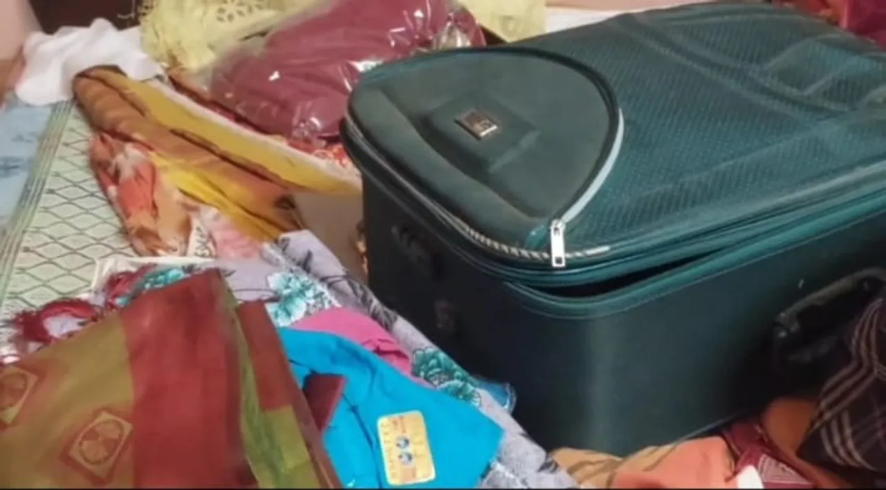  Loot from a house in Kamakshya nagar of Dhenkanal district. Photograph: sambad.in 