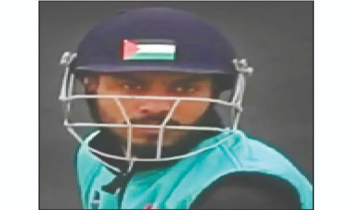  Controversy over Palestinian flag: ହେଲ୍‌ମେଟ୍‌ରେ ପାଲେଷ୍ଟାଇନ୍ ପତାକାକୁ ନେଇ ବିବାଦ