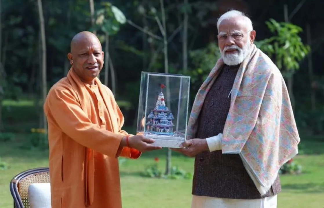  Uttar Pradesh CM Yogi Adityanath paid a courtesy visit to PM Narendra Modi. Photograph: (X) 
