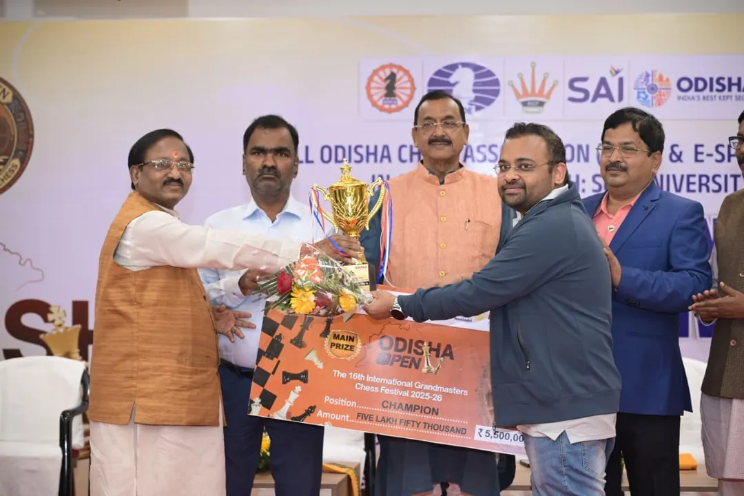  Chess: ଓଡ଼ିଶା ଓପନ୍‌ ଗ୍ରାଣ୍ଡମାଷ୍ଟର୍ସ ଚେସ୍‌: ଅଭିଜିତ୍‌ ବିଜେତା