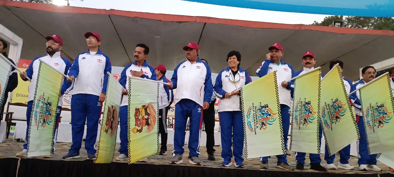  most awaited rourkela half marathon started Photograph: (SAMBAD.IN) 