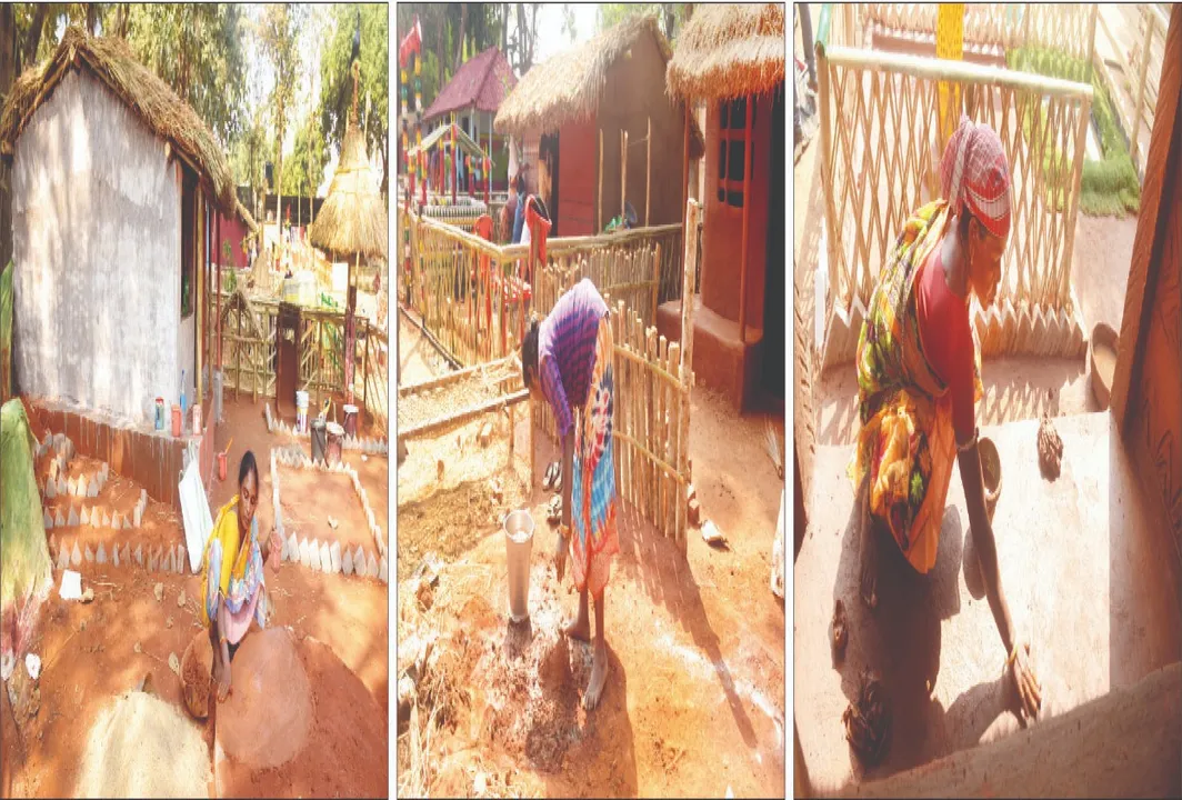 The last phase of construction of tribal houses: ଶେଷ ପର୍ଯ୍ୟାୟରେ ଜନଜାତିଙ୍କର ଘର ତିଆରି: ଦେଖାଇବ ଜୀବନଶୈଳୀର ଝଲକ