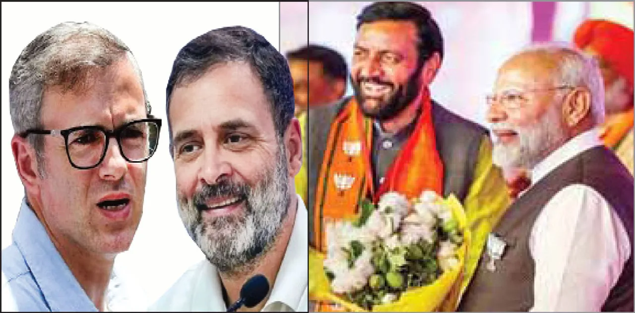  ଖୁସି ବାଣ୍ଟି ହୋଇଗଲା: ହରିୟାଣାରେ ବିଜେପି, ଜମ୍ମୁ-କଶ୍ମୀରରେ ଏନ୍‌ସି ମେଣ୍ଟ