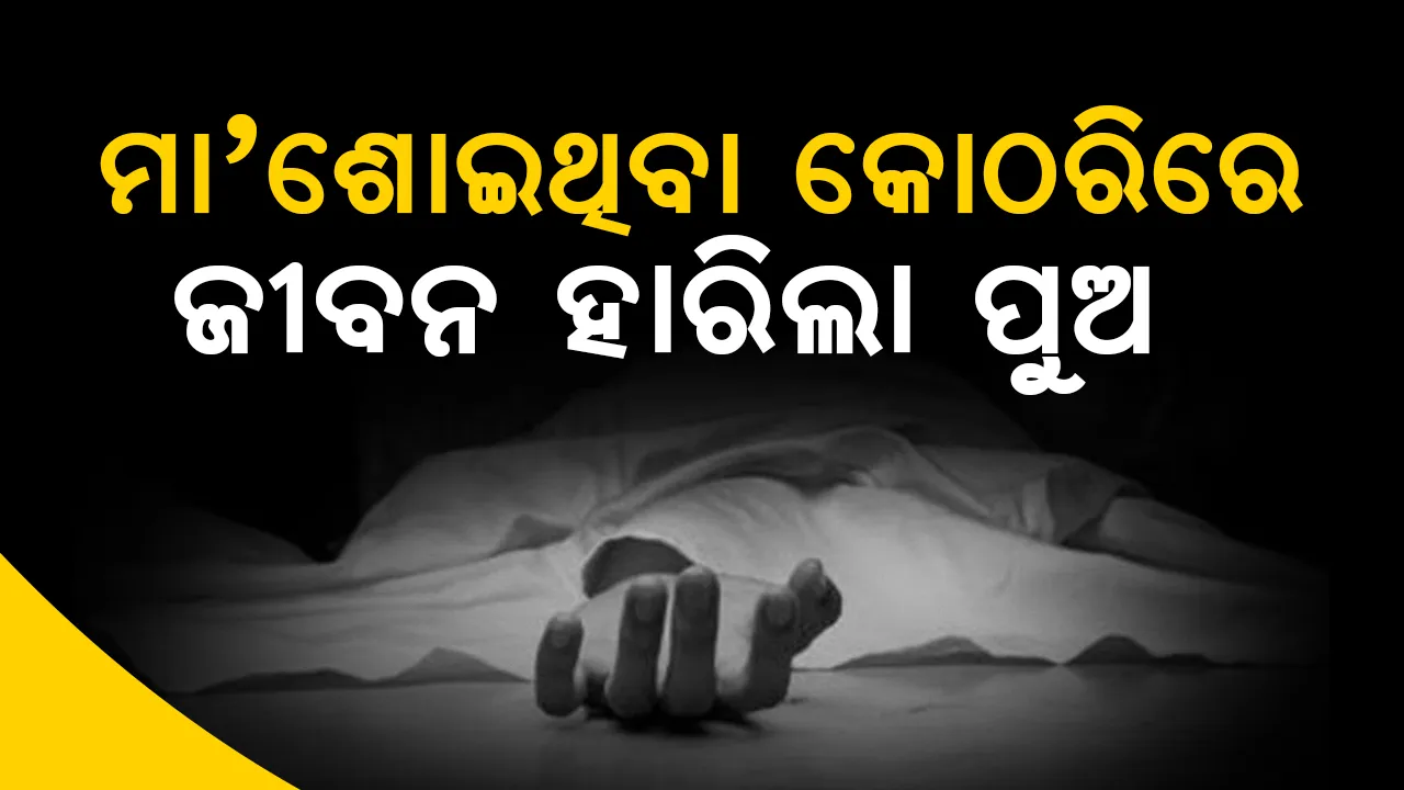  ମା’ ହୋଟେଲ ରୁମରେ ଶୋଇଥିବା ବେଳେ ଜୀବନ ହାରିଲା ପୁଅ