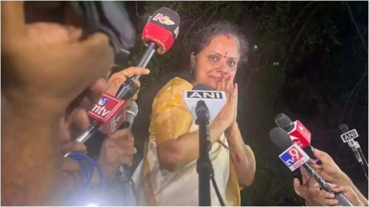  ତିହାର ଜେଲରୁ ବାହାରିଲେ ବିଆରଏସ ନେତ୍ରୀ କେ. କବିତା