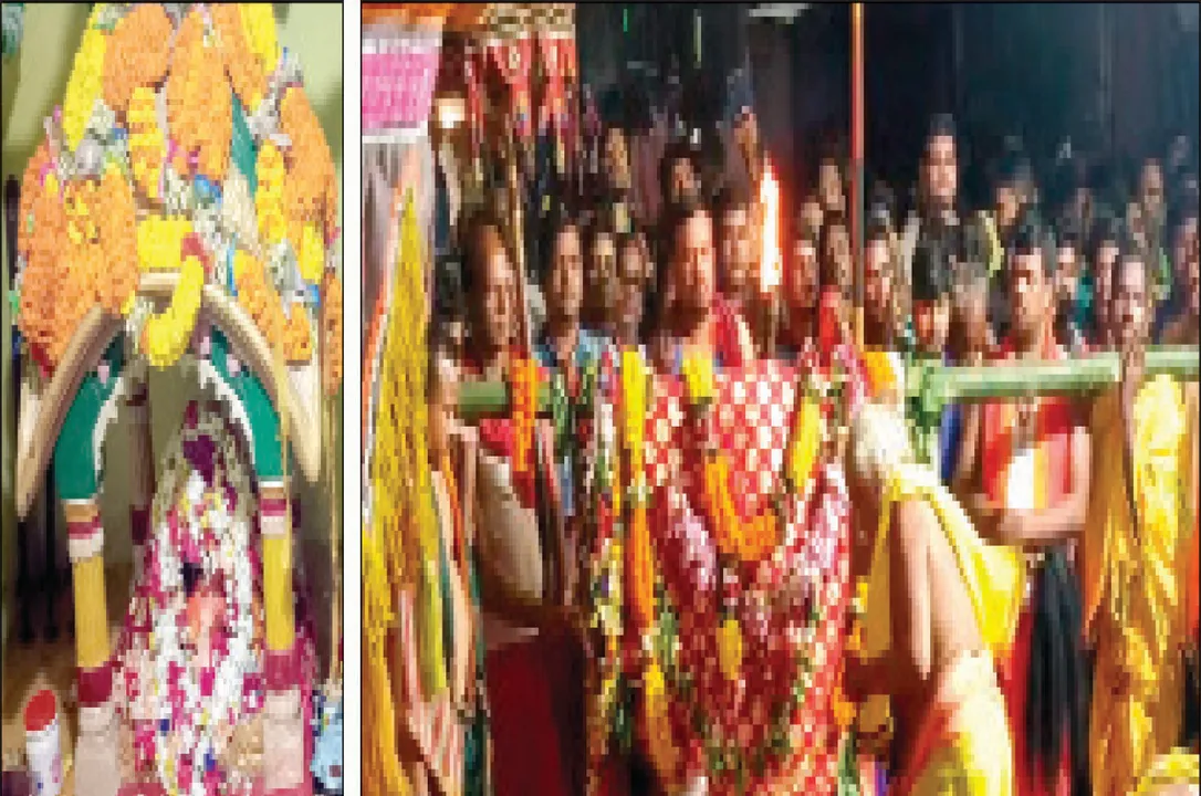  ନରସିଂହପୁରର ଅଧିଷ୍ଠାତ୍ରୀ ଦେବୀ ମା’ ପ୍ରଗଳା:  ଦୁଇଟି ଖଣ୍ଡା ରୂପରେ ପୂଜିତ