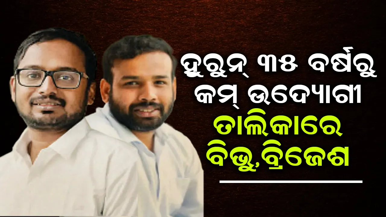  ହୁରୁନ୍ ୩୫ ବର୍ଷରୁ କମ୍ ଉଦ୍ୟୋଗୀ ତାଲିକାରେ ବିଭୁ, ବ୍ରିଜେଶ
