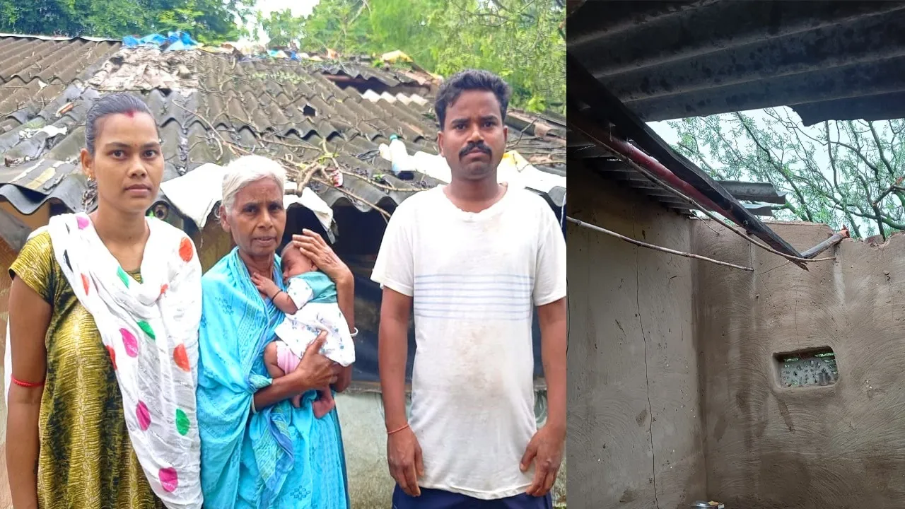  ଲଗାଣ ବର୍ଷାରେ ଗଛ ପଡ଼ି ଘର ଭାଙ୍ଗିଲା, ଅଳ୍ପକେ ବର୍ତ୍ତିଲେ ପରିବାର ଲୋକେ