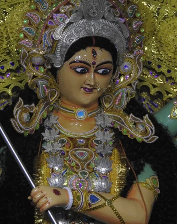  ଭିଏସ୍‌ଏସ୍‌ ନଗରରେ ମା’ ଦୁର୍ଗାଙ୍କ ମହିଷାମର୍ଦ୍ଦିନୀ ବେଶ (ବିଭୁତି)