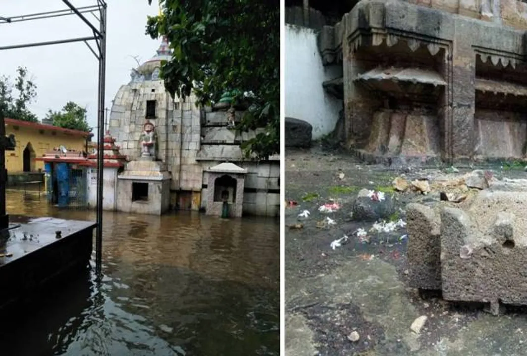  ବର୍ଷା ବିପତ୍ତି: ଲୋକନାଥ ମନ୍ଦିରରେ ୫ଫୁଟ ପାଣି, ସାକ୍ଷୀଗୋପାଳ ଉପର ବେଢ଼ାରୁ ଖସିଲା ବିଶାଳ ପଥର