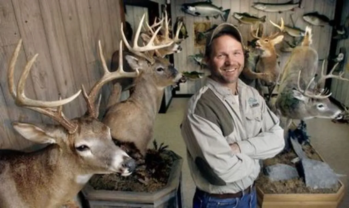  James Naber stands in his taxidermy studio showroom on 76th St. S.W.
      (Jon M. Brouwer | The Grand Rapids Press) 